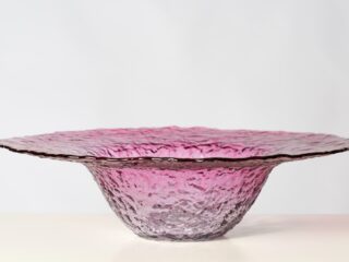 Colored Glass Dish - 1980's