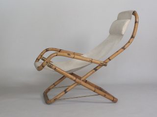 Bamboo/ Brass Deck Chair