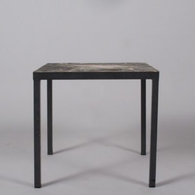 Metal-stone-side-table