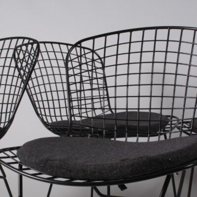 Midcentury-style-wired-dining-chairs