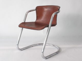 Metaform Cognac Leather Chair - 1970s