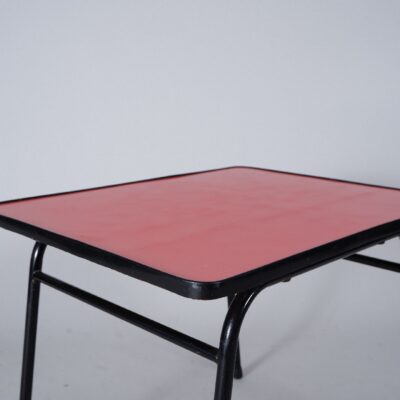formica-red-side-table-metal-black-legs